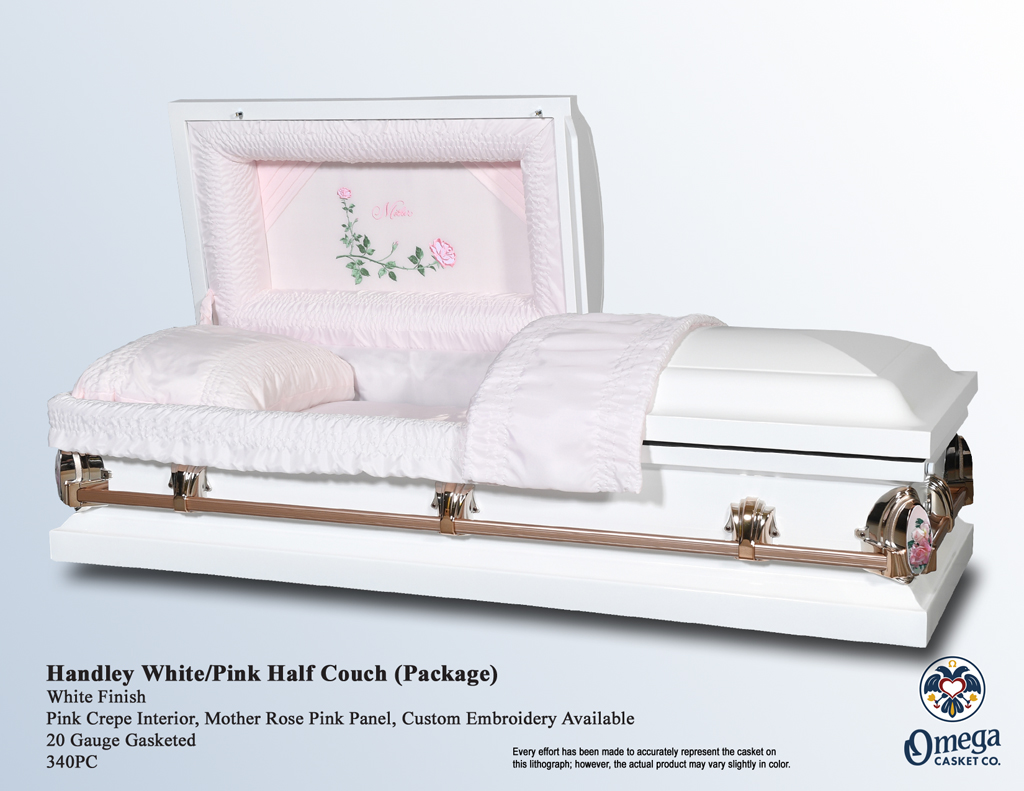 Handley White Pink Half Couch (Package)